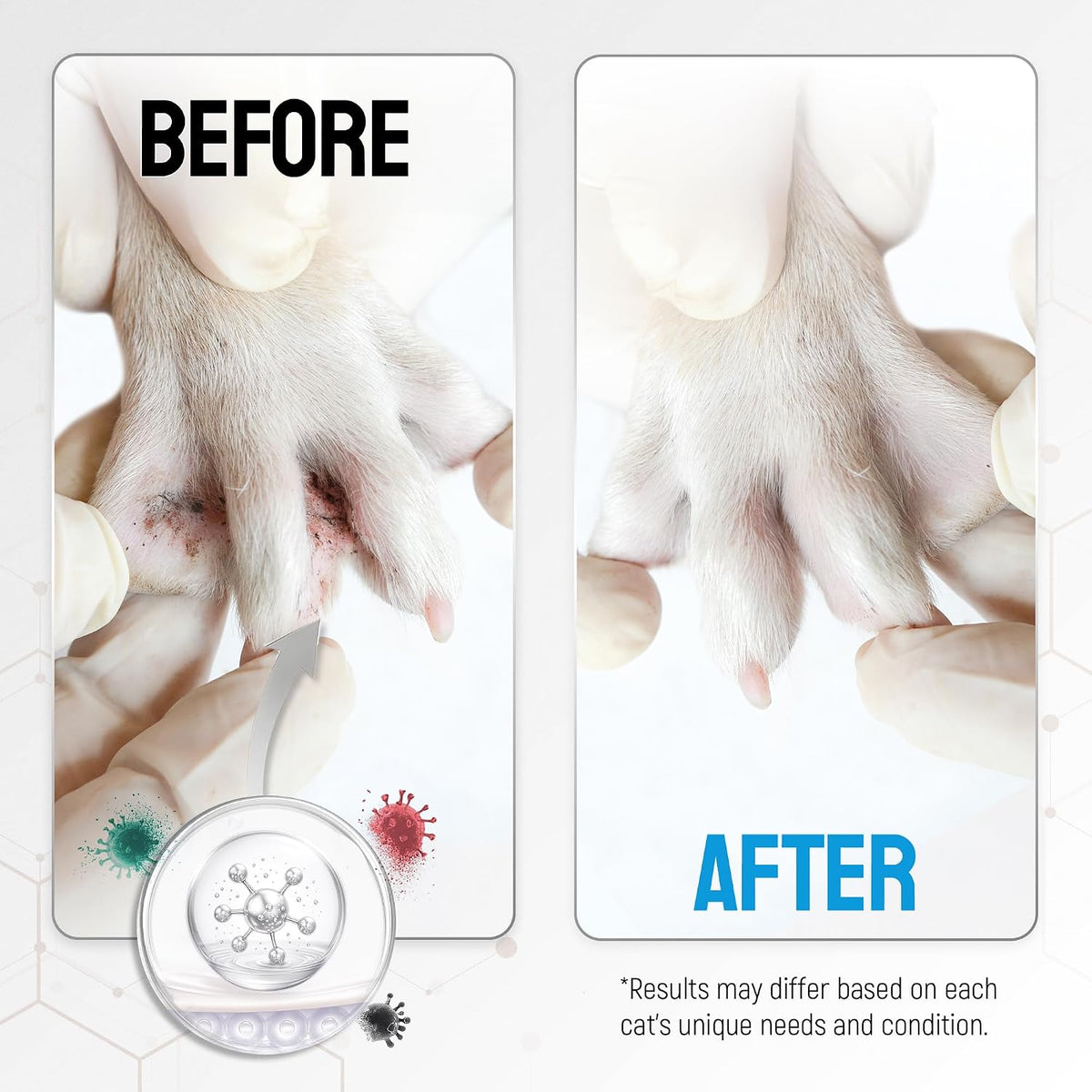 SILVER GRADE Cat Wound Care Spray with Silver – Wounds, Rashes, Hot Spots, Itch, Scratching, Irritation, Bites & Burns – Use a Cat Cone to Prevent Licking – Safe Formula – 4 Oz