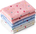 1 Pack 3 Blankets Super Soft Fluffy Premium Fleece Pet Blanket Flannel Paw Printed Throw for Dog Puppy Cat (Small 23x16'', Brown, Pink, White)