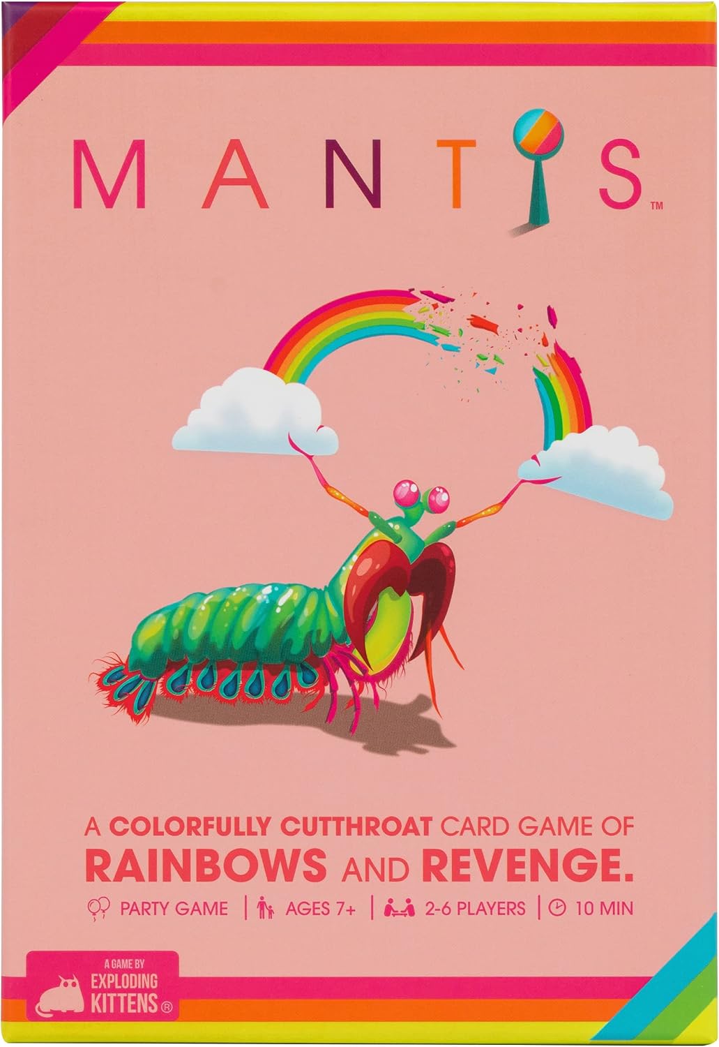 Exploding Kittens Mantis, 2-6 Players, Ages 7+, Quick Learn Card Game