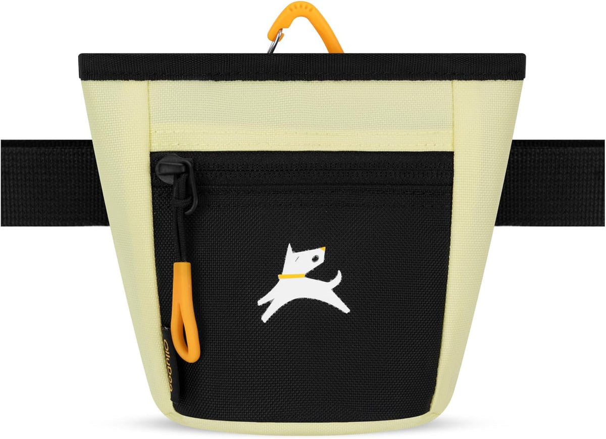 OllyDog, Goodie Treat Bag, Dog Treat Training Pouch | Magnetic Closure | 3 Ways to Wear | Hands-Free Waist Belt | Water-Resistant Recycled Vegan Fabric (Raven S'25)