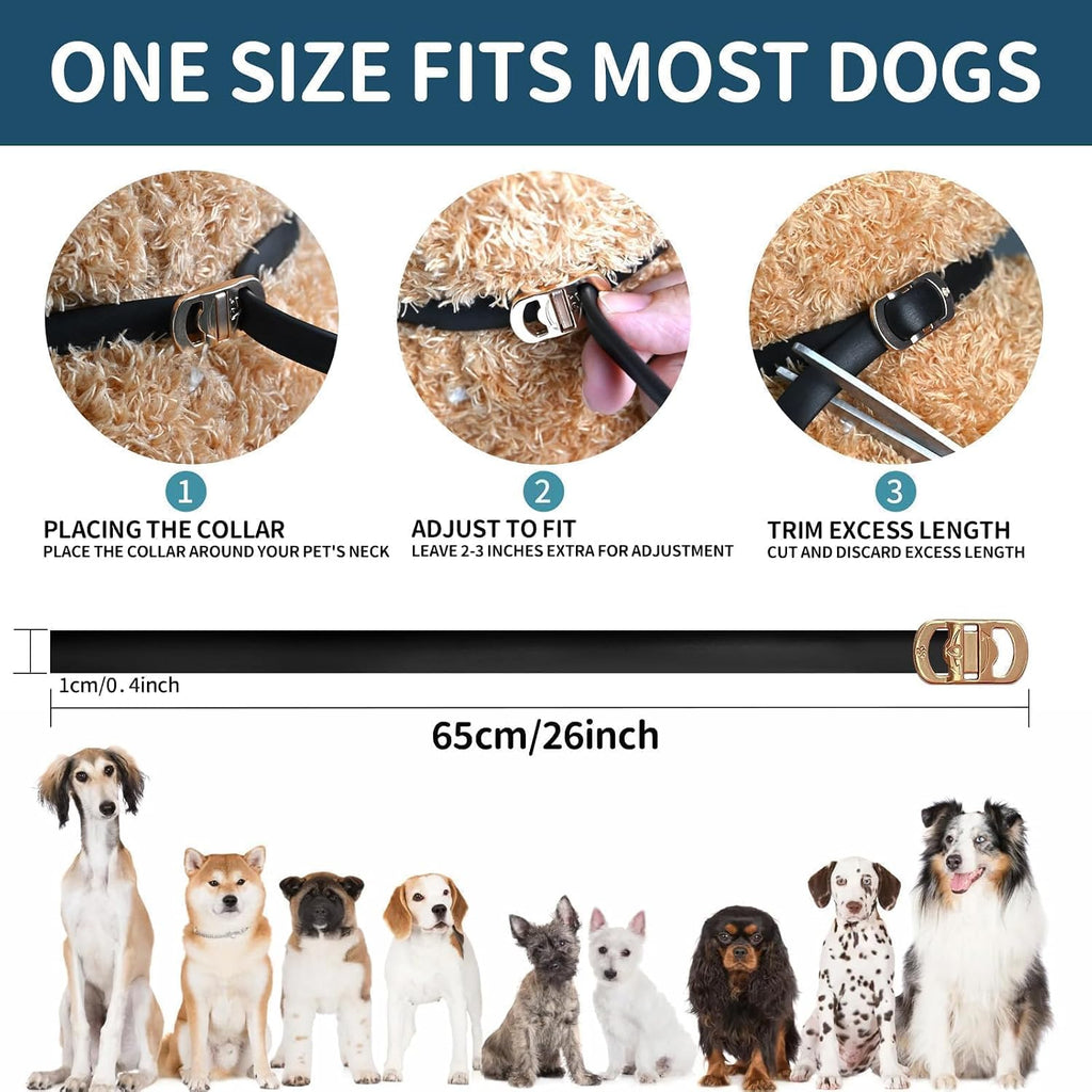 VICSOM Flea Collar for Dogs, Flea and Tick Prevention for Dogs, 4 Pack | 32 Months Flea and Tick Treatmen For Puppies And Small, Medium, Large Dogs, Waterproof Adjustable Collars, Unscented, Black
