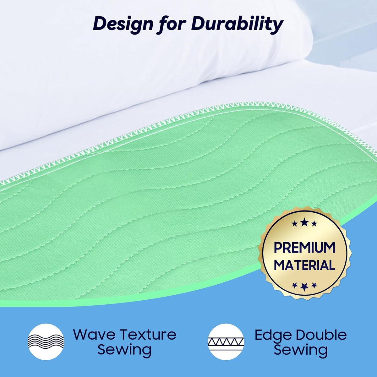 Fygrip 4 Pack 36” x 54” Extra Heavy Absorbency Washable Underpads Bed Pads | WaterProof Nursing Pads Incontinence, Reusable Washable Pee Pads for Dogs, Diaper Changing & Adults, Mattress Protector