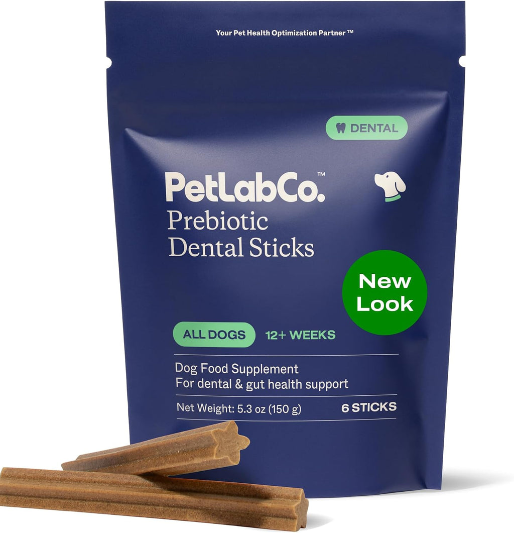 PetLab Co. Dental Sticks – Dog Dental Chews -Target Plaque & Tartar Build-Up at The Source - Designed to Maintain Your Dog’s Oral Health, Keep Breath Fresh and Provide Digestive Help (24 Sticks)