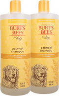 Burts Bees for Pets Oatmeal Dog Shampoo with Honey, Unscented, 16 Fl Oz | Soothing colloidal oat flour formula for itchy, sensitive dog skin, pH-balanced and sulfate-free for regular use