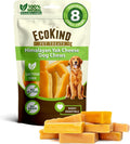 EcoKind Yak Cheese Himalayan Dog Chews, Yak Chews for Large Dogs, 4-5 Bones | 1 Lb, Long Lasting for Aggressive Chewers, Only 3 Ingredient Natural High Protein Dental Dog Treats, No Additives or Lactose