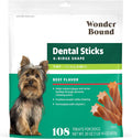 Amazon Brand - Wonder Bound Chicken Flavor Dental Sticks for Large Dogs (Over 30 lbs), 6-Ridge Shape for Plaque & Tartar Control, Freshens Breath, Made With Real Chicken, 40 Count (Pack of 1)
