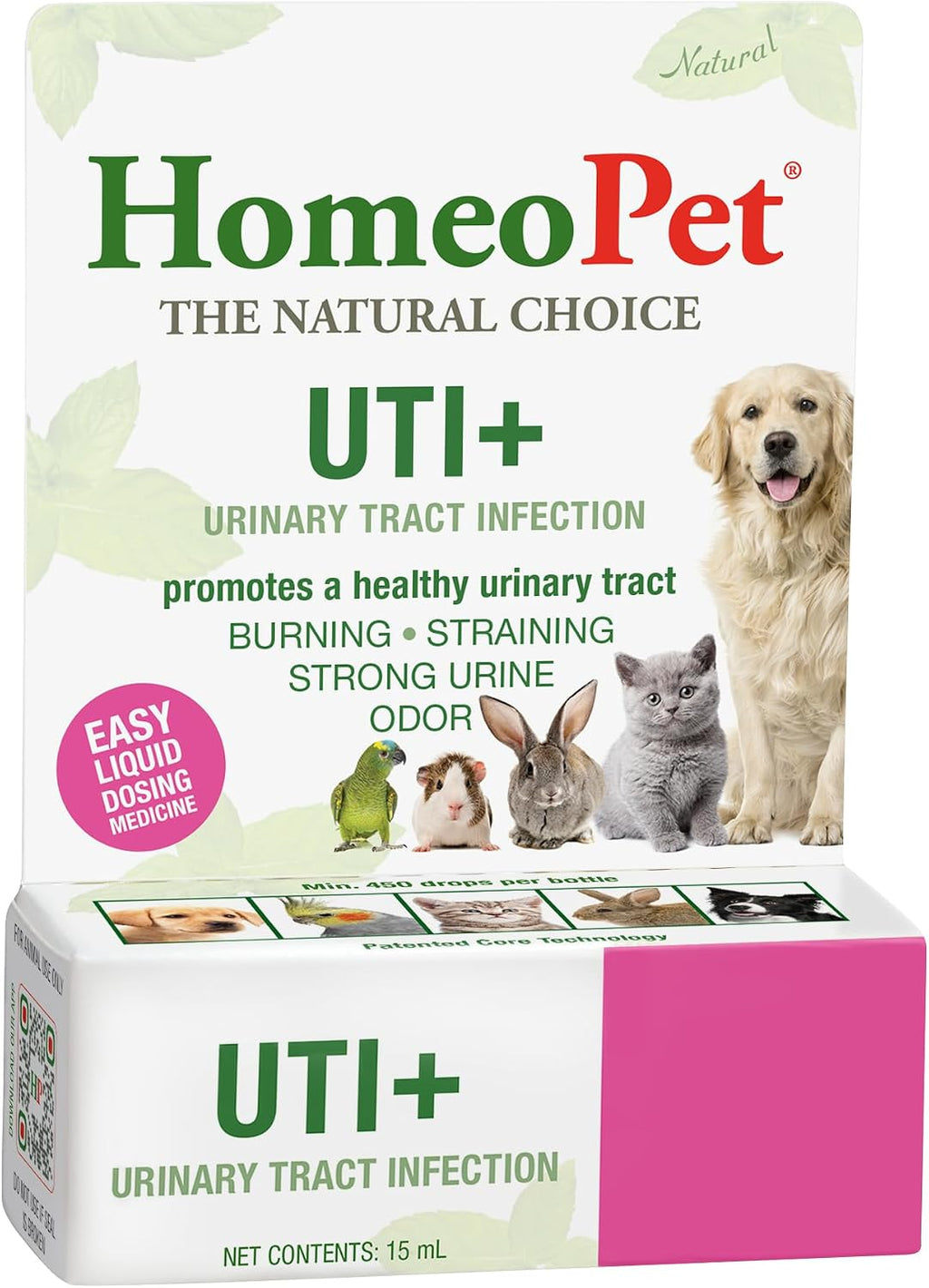 HomeoPet UTI+ Urinary Tract Supplement for Dogs and Cats, 15 Milliliters