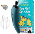 LuckyTail Pet Nail Grinder for Dogs and Cats - Super Quiet and Low Vibration Electric Dog Nail Grinder with 2 LED Lights - USB Rechargeable and Cordless - 2 Speeds - Small to Large Pets