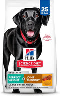 Hill's Science Diet Perfect Weight & Joint Support Large Breed Dry Dog Food | #1 Veterinarian Recommended, Adult Formula, Chicken Recipe, 25 lb. Bag