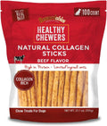 Rewardables | Healthy Chewers | Natural Collagen and Beef Sticks for Dogs | 100 Count | High Protein and Limited Ingredient Dog Chews
