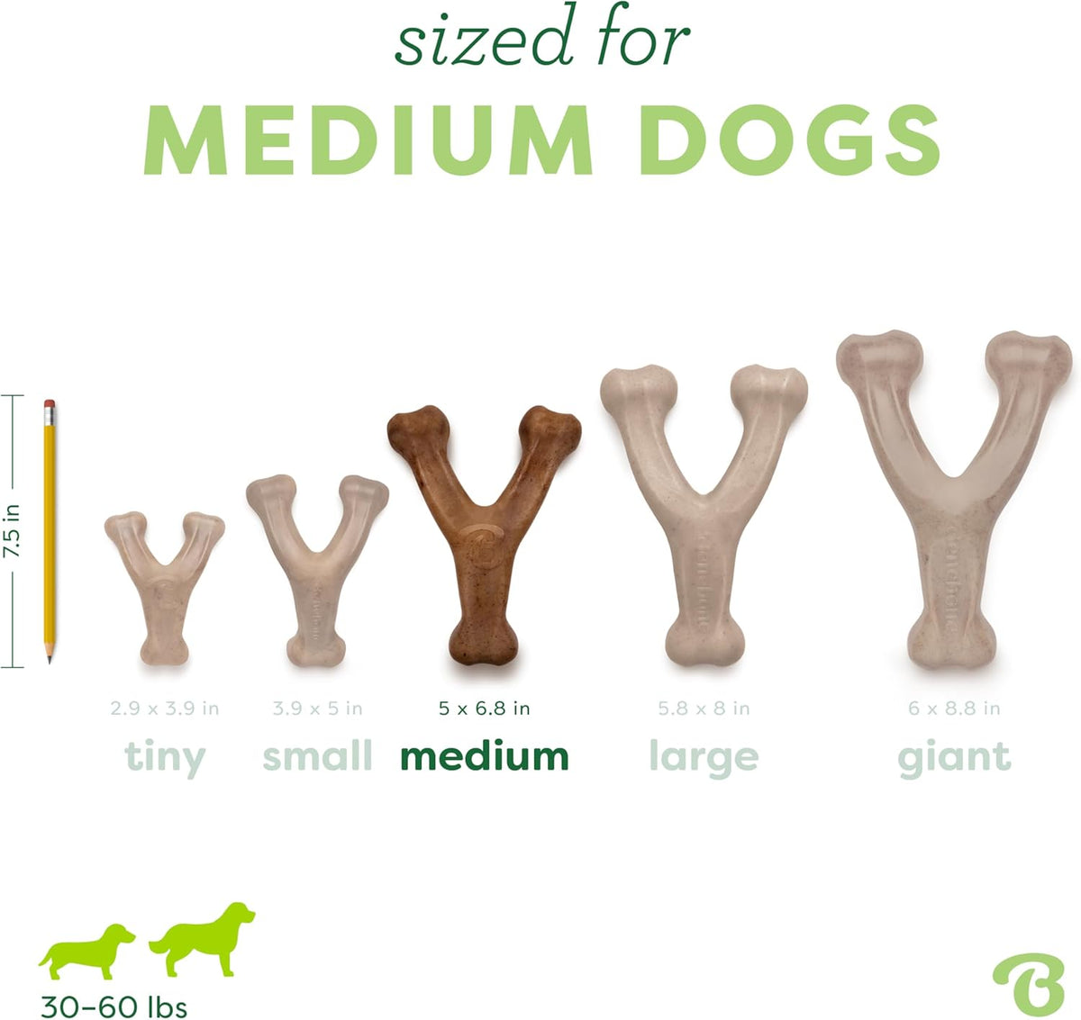 Benebone Wishbone Durable Dog Chew Toy for Aggressive Chewers, Real Bacon, Made in USA, Medium | Durable, Super Chewer, Made in USA, Dog Bones, Long-Lasting, A Size for Every Dog, Keeps Them Busy