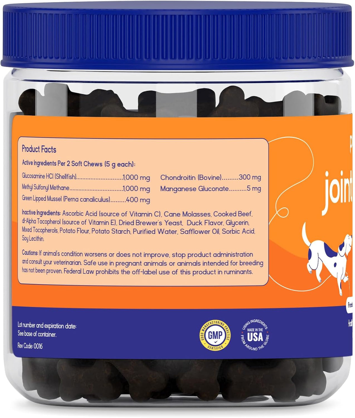 PupGrade Joint Support for Dogs, Beef Flavor - 60 Soft Chews | Glucosamine + Chondroitin with MSM and Perna - Supports Normal Hip & Joint Health for Occasional Discomfort