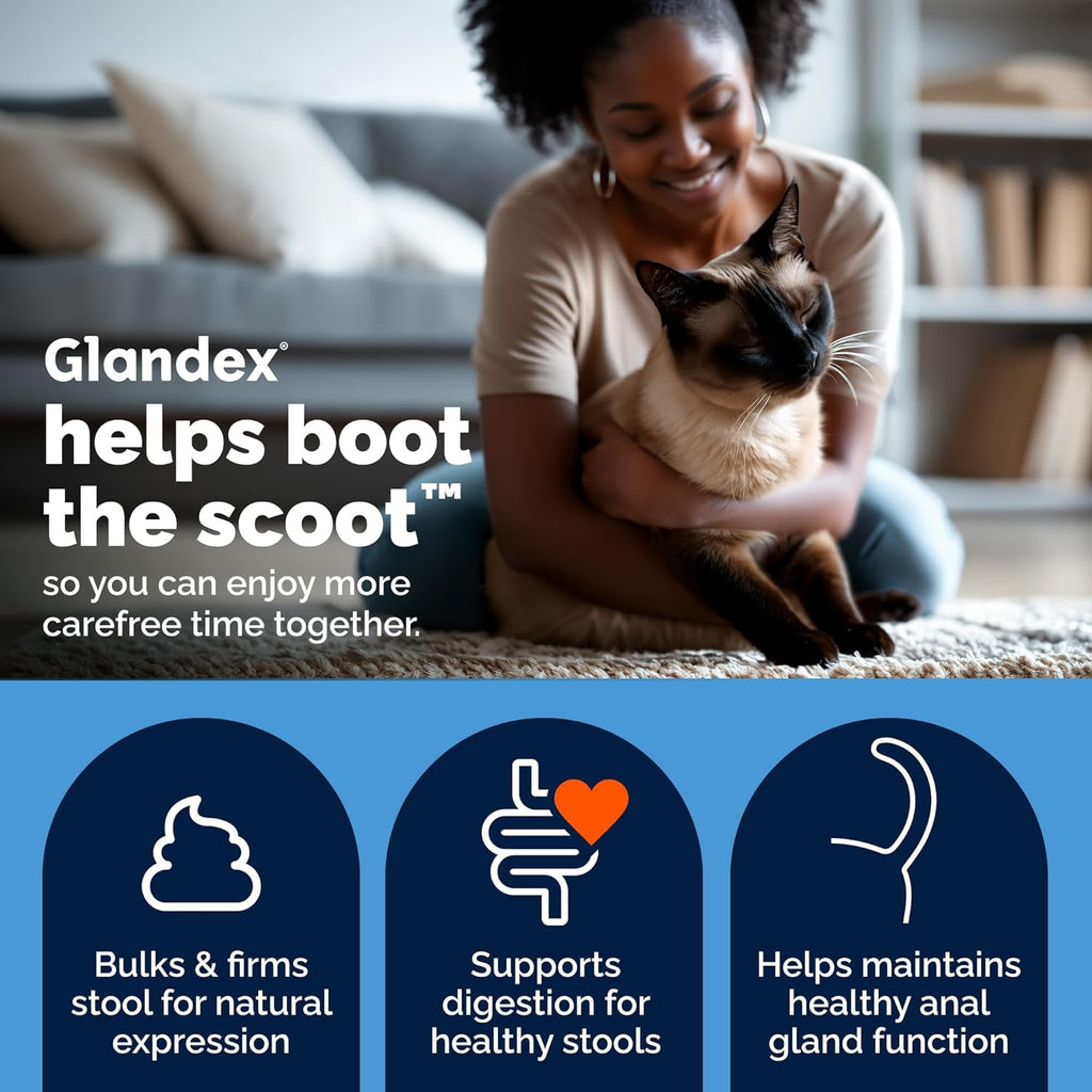 Vetnique Glandex for Cats, Anal Gland Powder & Fiber for Scooting