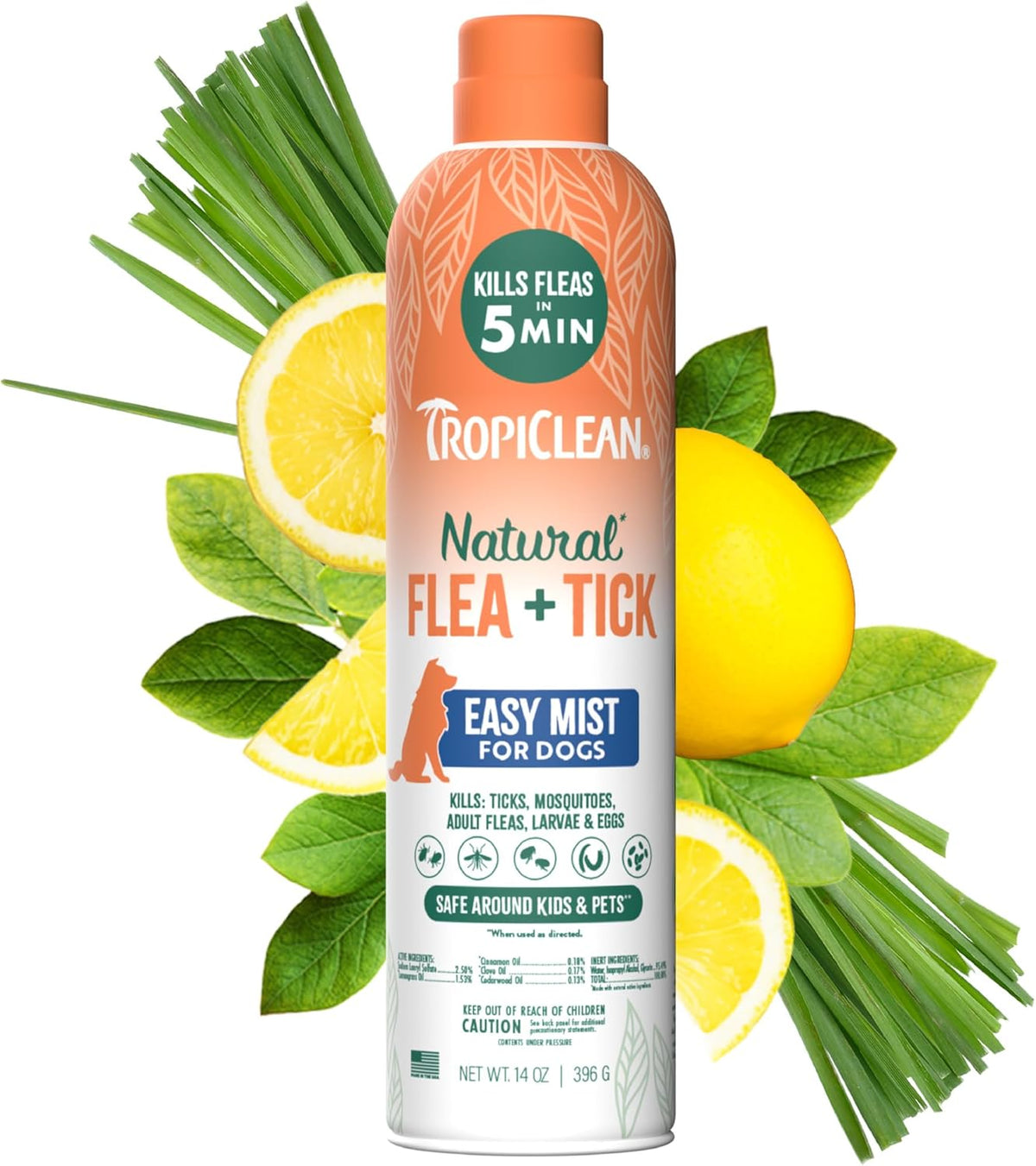 TropiClean Maximum Strength Flea Spray for Dogs and Home, 16oz