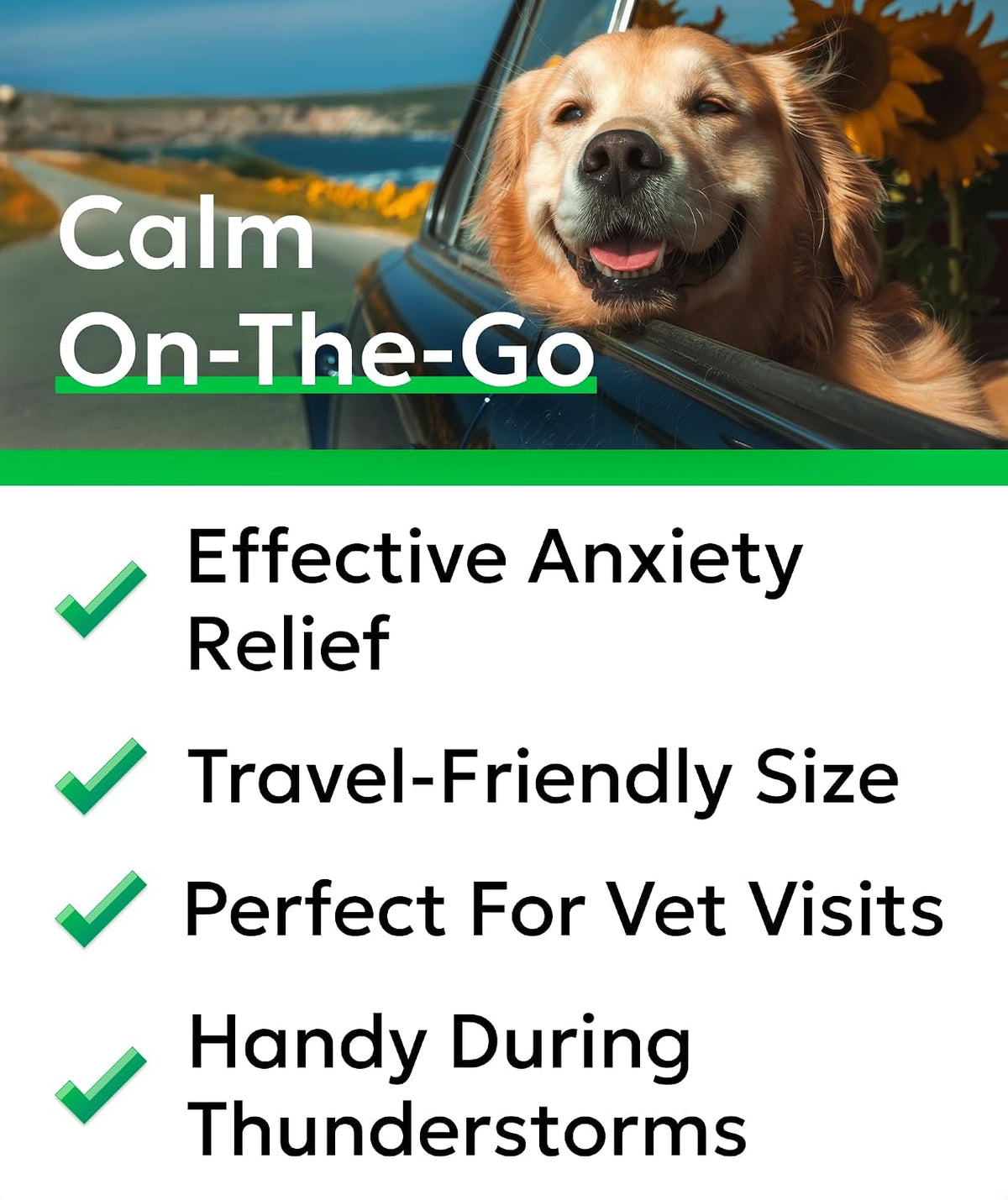 Hemp Calming Treats for Dogs - Stress&Anxiety Relief, Travel&Separation