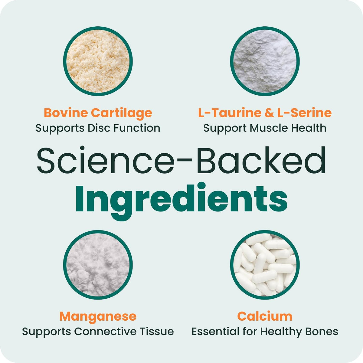 VetriScience Healthy Spine & Disc for Dogs, 180 Count | Back & Spinal Support Chondroitin & Taurine for Dogs, Perfect for Dachshunds, Corgis, Frenchies, Basset Hounds & More