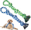 TLAZZ 2 Pack Chew Toys, for Aggressive Chewers | Dog Rope Toys, for Medium Large Breed, Teeth Cleaning Chew Toys Tug Toy, for Dog Boredom