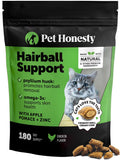 Cat Hairball Remedy Treats - Dual Texture Crunchy Creamy Hairball Treatment for Cats, Furball Relief Control Supplement with Fiber, Fish Oil for Indoor Cats Skin Coat Digestion (30-Day Supply)