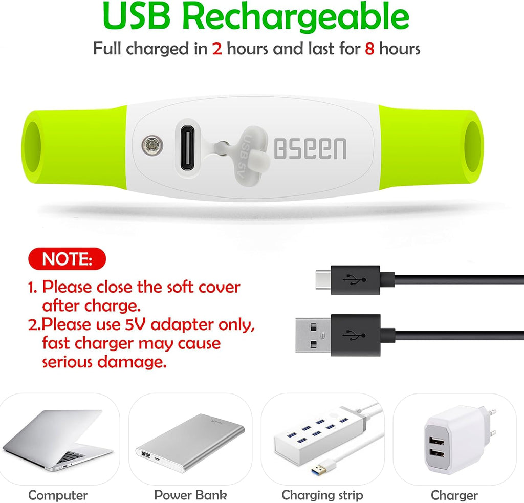 Led Dog Collar, BSEEN USB Rechargeable Flash Light up Dog Collar