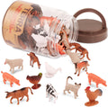 Terra by Battat Wild Animal Figurines Tube, 60 Mini Safari Figures, Animals