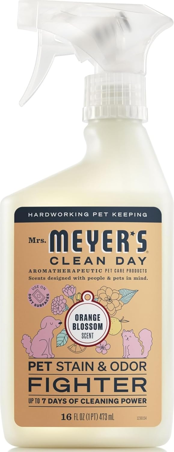 Mrs. MEYER'S CLEAN DAY Pet Stain & Odor Fighter, Orange Blossom Scent, 16oz