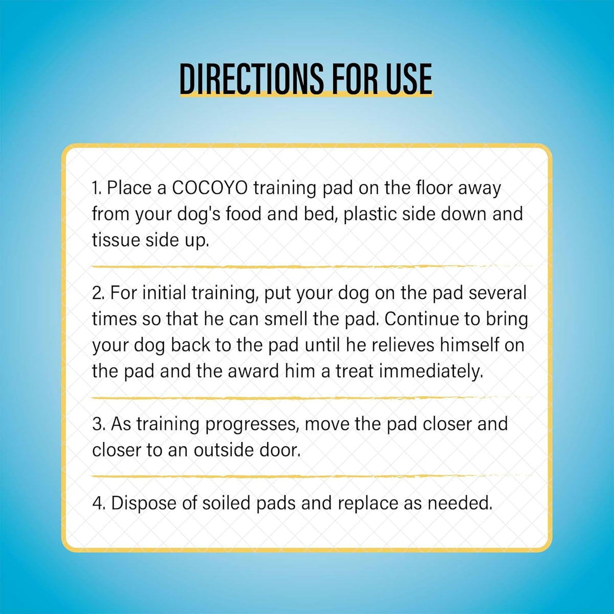 COCOYO Best Value 22"x22" Dog Training Pads 50 Count | Dog Pee Pads | Super Absorbent Puppy Pads,White