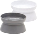 Kitty City Elevated Cat Bowls (Set of 2), Whisker-Friendly Raised Cat Food & Water Dishes, Modern Pedestal Design, Dishwasher Safe, 6.5 oz Each – Teal & Light Pink