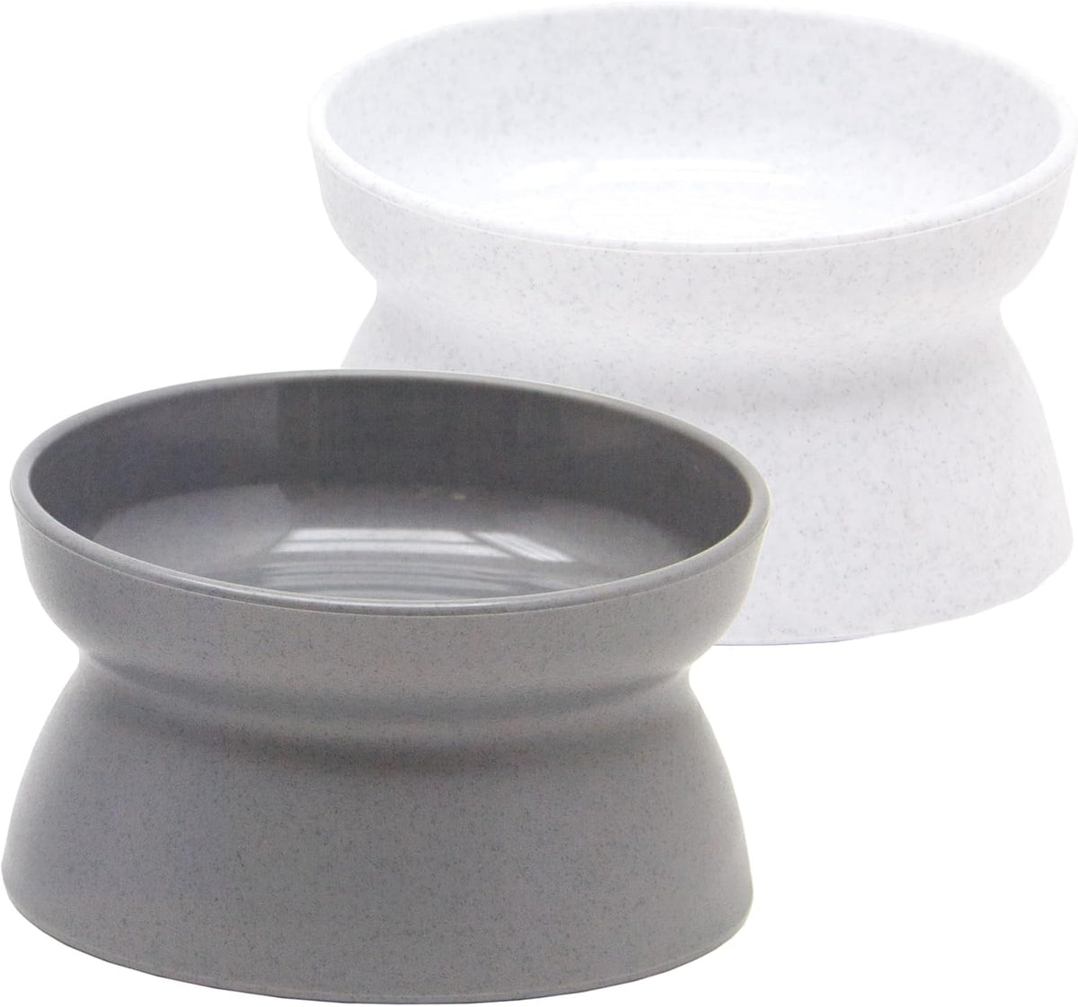 Kitty City Elevated Cat Bowls (Set of 2), Whisker-Friendly Raised Cat Food & Water Dishes, Modern Pedestal Design, Dishwasher Safe, 6.5 oz Each – Teal & Light Pink