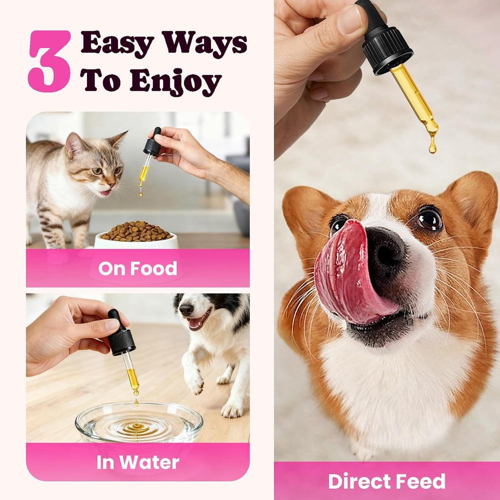Premium Collagen for Dogs & Cats – 5 Types of Grass-Fed Collagen (I, II, III, V & X), Fast Allergy & Itch Relief Dog Colágeno with MSM, Biotin & Hyaluronic Acid – Supports Healthy Skin & Joints –120ml