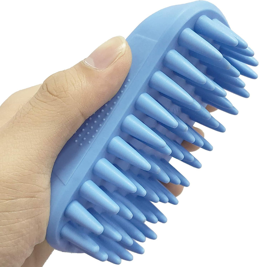 Pet Silicone Shampoo Brush for Long & Short Hair Medium Large Pets Dogs Cats,Shower Wash Curry Brush,Dog hair Products Accessories Dog Back Massage for Long & Short Hair Small Large Pets Dogs(Green)