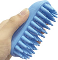 Pet Silicone Shampoo Brush for Long & Short Hair Medium Large Pets Dogs Cats,Shower Wash Curry Brush,Dog hair Products Accessories Dog Back Massage for Long & Short Hair Small Large Pets Dogs(Green)