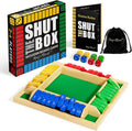 Classic Original Shut The Box Game Wooden Math Dice Board Game 2-4 Players