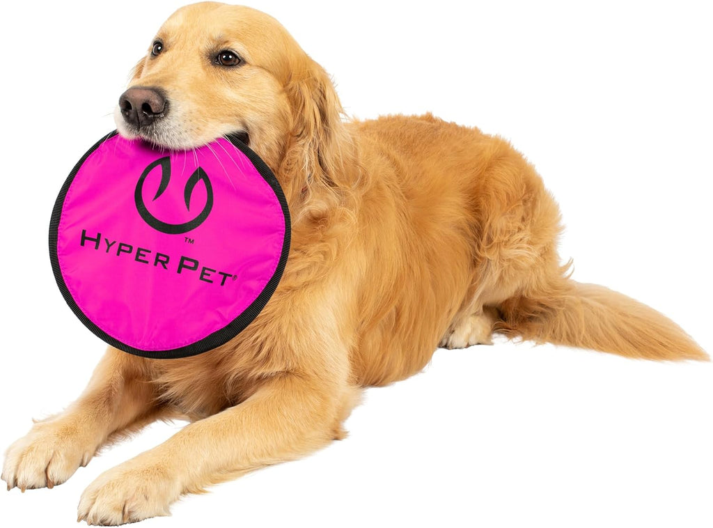 Hyper Pet Flippy Flopper Flying Disc Soft Dog Toy 9 Inch, Floats, 2 Pack | Safe on teeth for all breeds, stays on the water surface for pool and lake fetch games, colors may vary with every order