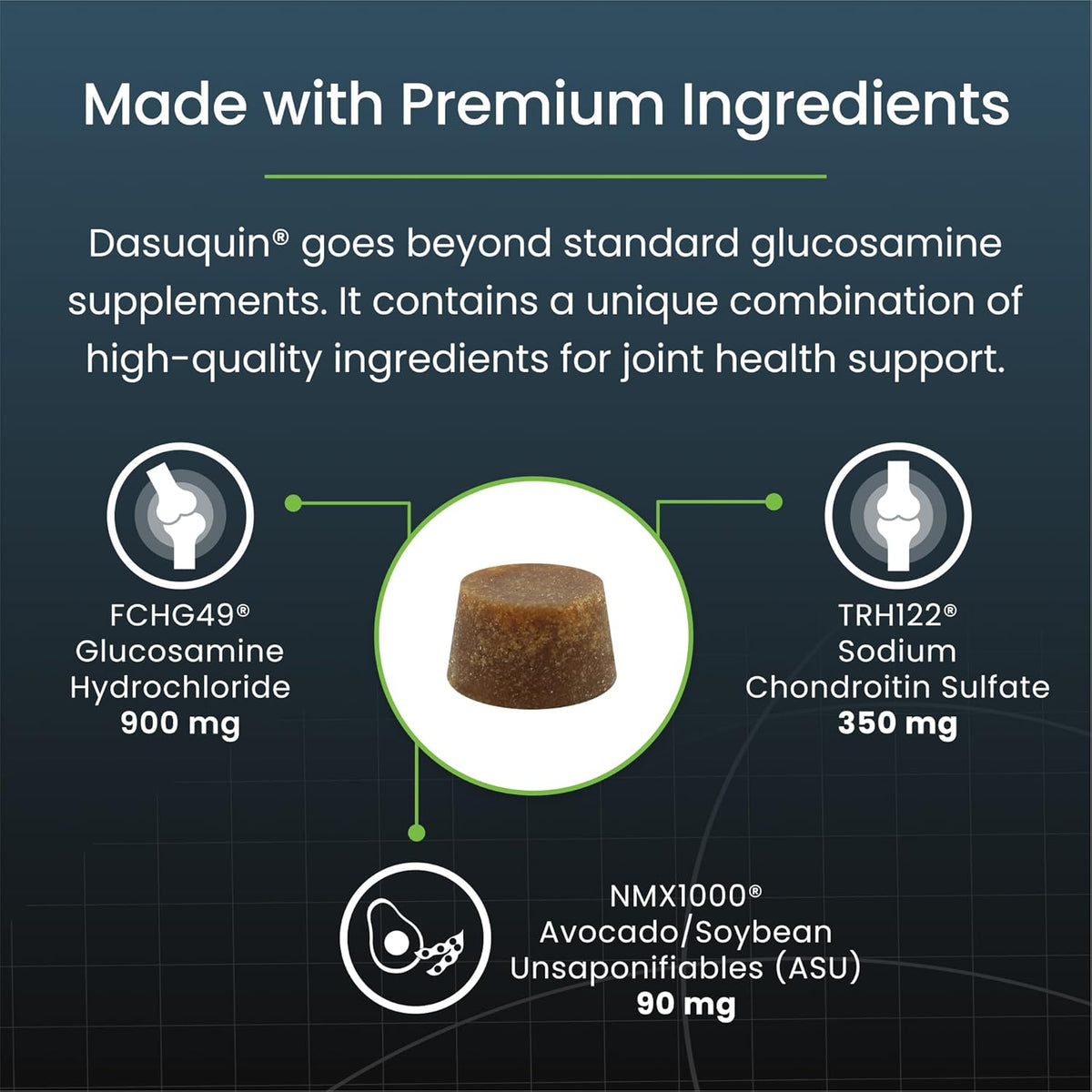 Nutramax Dasuquin Joint Supplement for Large Dogs, Soft Chews, 84ct | Glucosamine and Chondroitin Soft Chews for Large Dogs, with ASU, Supports Healthy Joints, For Dogs Over 60 lbs, All Ages