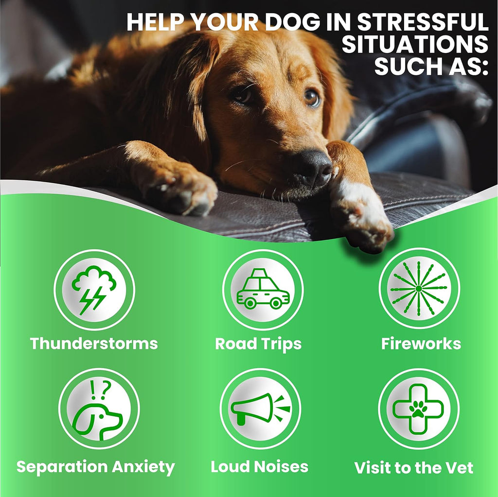 Hemp Calming Chews for Dogs - Dog Calming Chews, 170 Anxiety Relief Treats | Calming Treats with Hemp Oil - Sleep Aid - Advanced Health Hip & Joint Support Supplement Health & Wellness, Made in USA