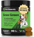 Grass Green Dog Urine Neutralizer for Lawns - Stops Yellow Burn Spots & Brown Grass - Lawn Saver Supplement with dl-Methionine, Probiotics & Digestive Enzymes - Green Grass Chews (Duck, 90 Ct)