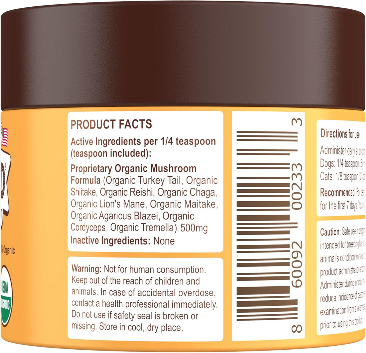 Petsmont Buddy Guard for Lumps and Bumps, Lipoma for Dogs & Cats, Patent Pending Organic 9 Mushroom Powder Blend Natural Dog Probiotic & Immune Support Chaga, Reishi, Lion's Mane, Turkey Tail Mushroom