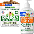 Omega 3 for Dogs - Fish Oil for Skin & Coat Health, Itch & Allergy Support | Vet-Approved - Salmon Oil Treats for Dog Shedding, Hot Spots Treatment - EPA&DHA Fatty Acids Supplement - Made in USA, 180Ct