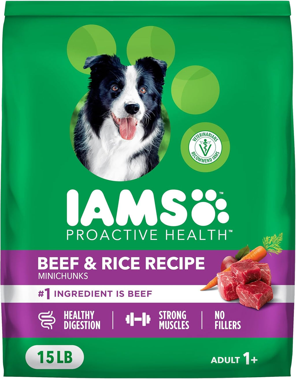 IAMS Proactive Health Adult Minichunks Dry Dog Food, Chicken, 30 lb
