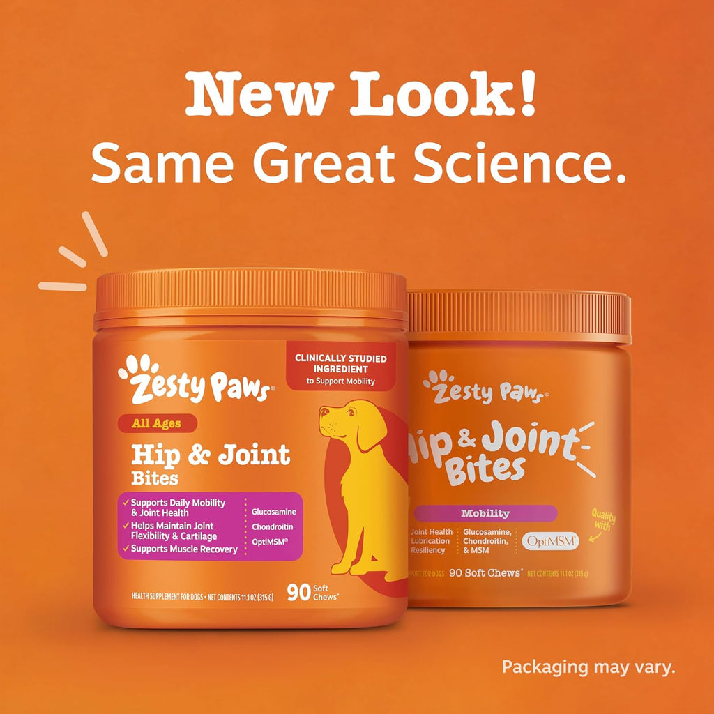 Zesty Paws Glucosamine for Dogs - Dog Joint Supplement, Bacon, 90 Ct