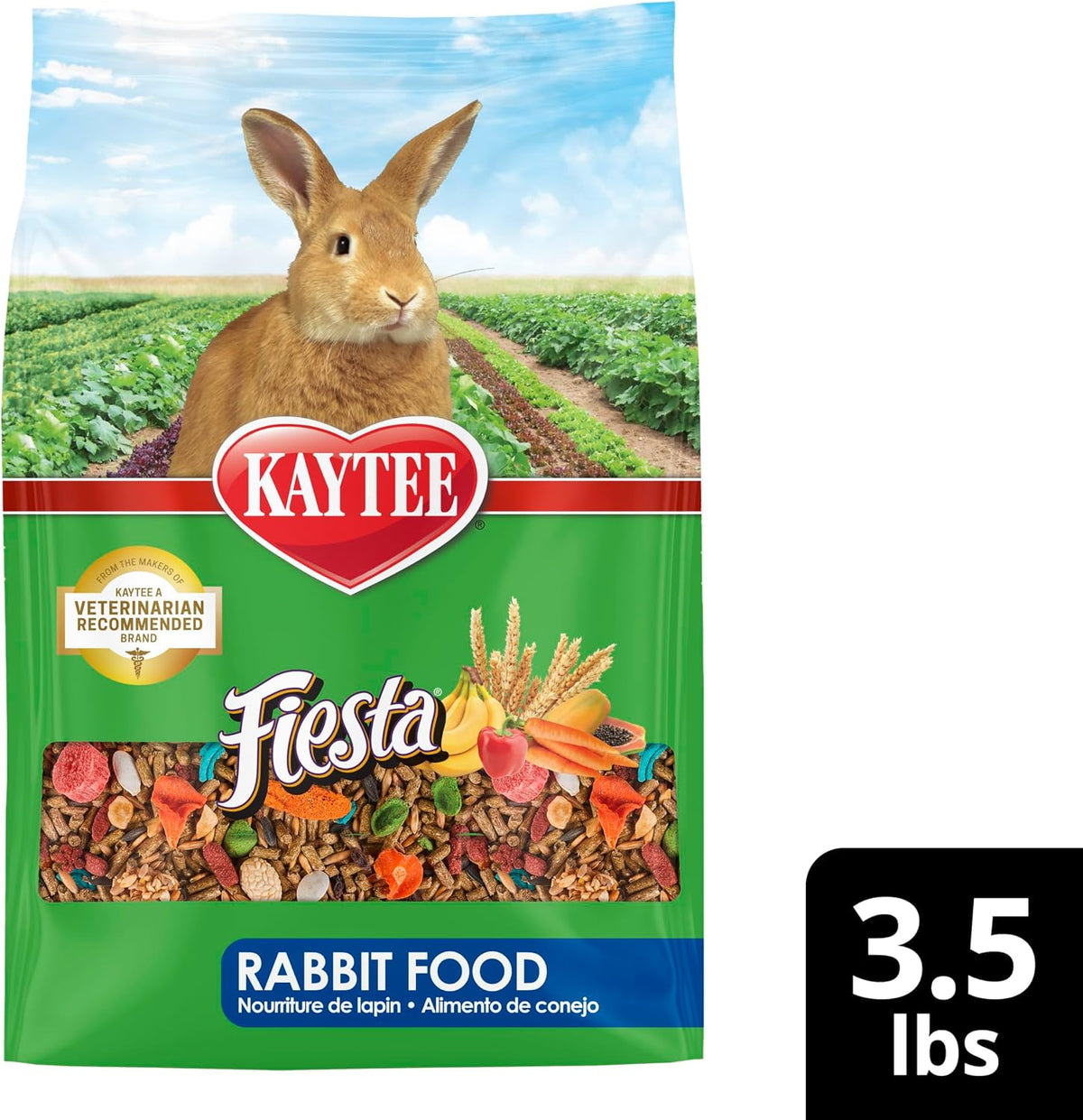 Kaytee Fiesta Rabbit Food, Supports Dental Health and Digestion