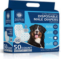 American Kennel Club Male Dog Wrap, Disposable Diapers with Wetness Indicator, Small, 50 Count