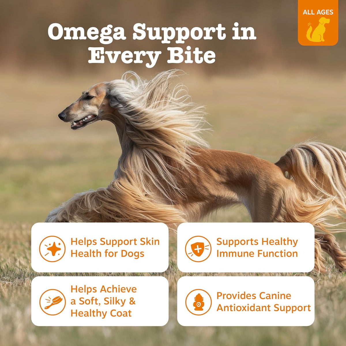 Zesty Paws Omega 3 Alaskan Fish Oil Chew Treats for Dogs - with AlaskOmega for EPA & DHA Fatty Acids - Hip & Joint Support + Skin & Coat Chicken Flavor (90 Soft Chews)