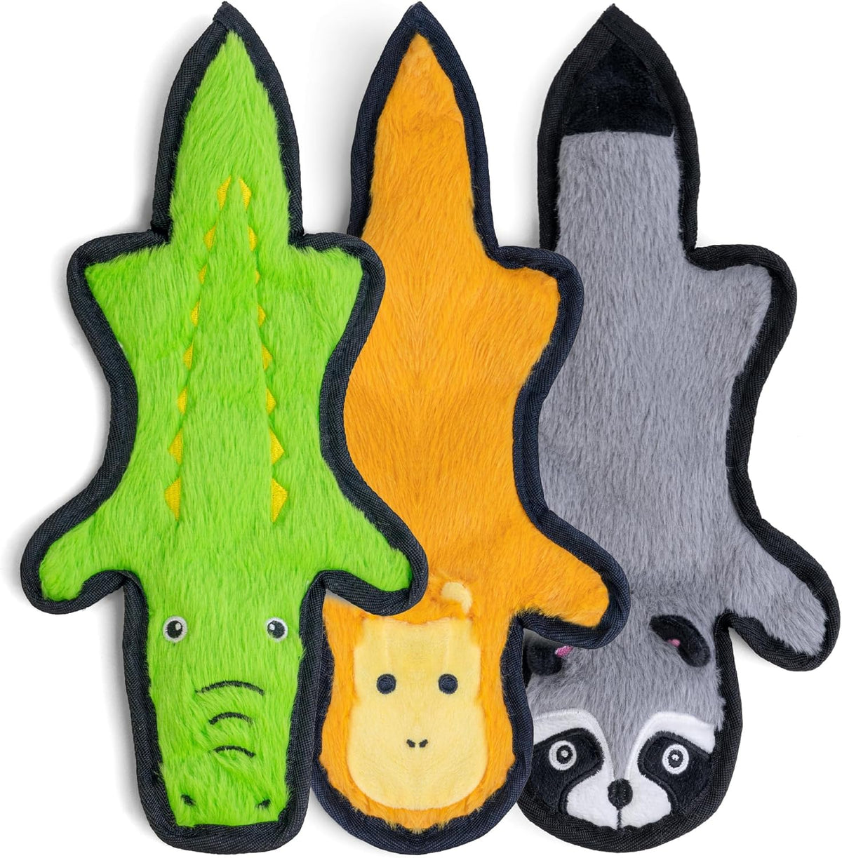 SHARLOVY No Stuffing Dog Toys Crinkle Squeaky, Long Lasting Chews for Aggressive, Durable Plush Dog Puppy Chew Toys for Teething, with 6 Tough Layers for Small Medium Large Breed-5pack,Large | Durable Plush Dog Puppy Chew Toys for Teething, with 6 Tough L