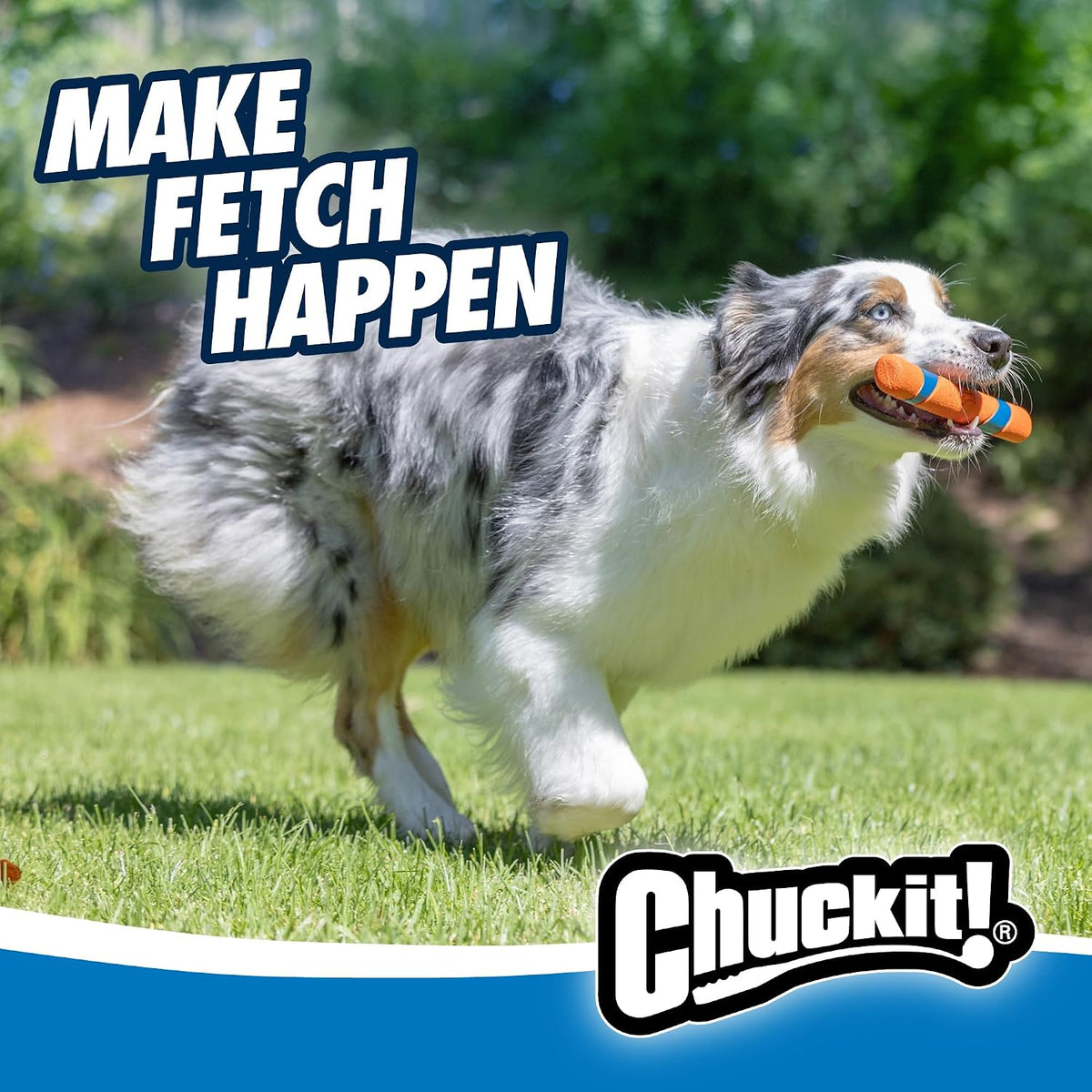 Chuckit! Ultra Fetch Stick Interactive Dog Toy, 12in, All Breeds | Crafted from the Same Durable Rubber as the Ultra Ball, This Fetch Stick Offers Bright Visibility for Outdoor Fetch Games