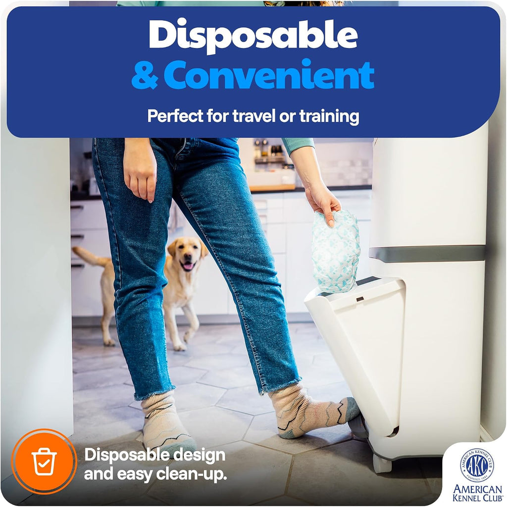 American Kennel Club Male Dog Wrap, Disposable Diapers with Wetness Indicator, Small, 50 Count
