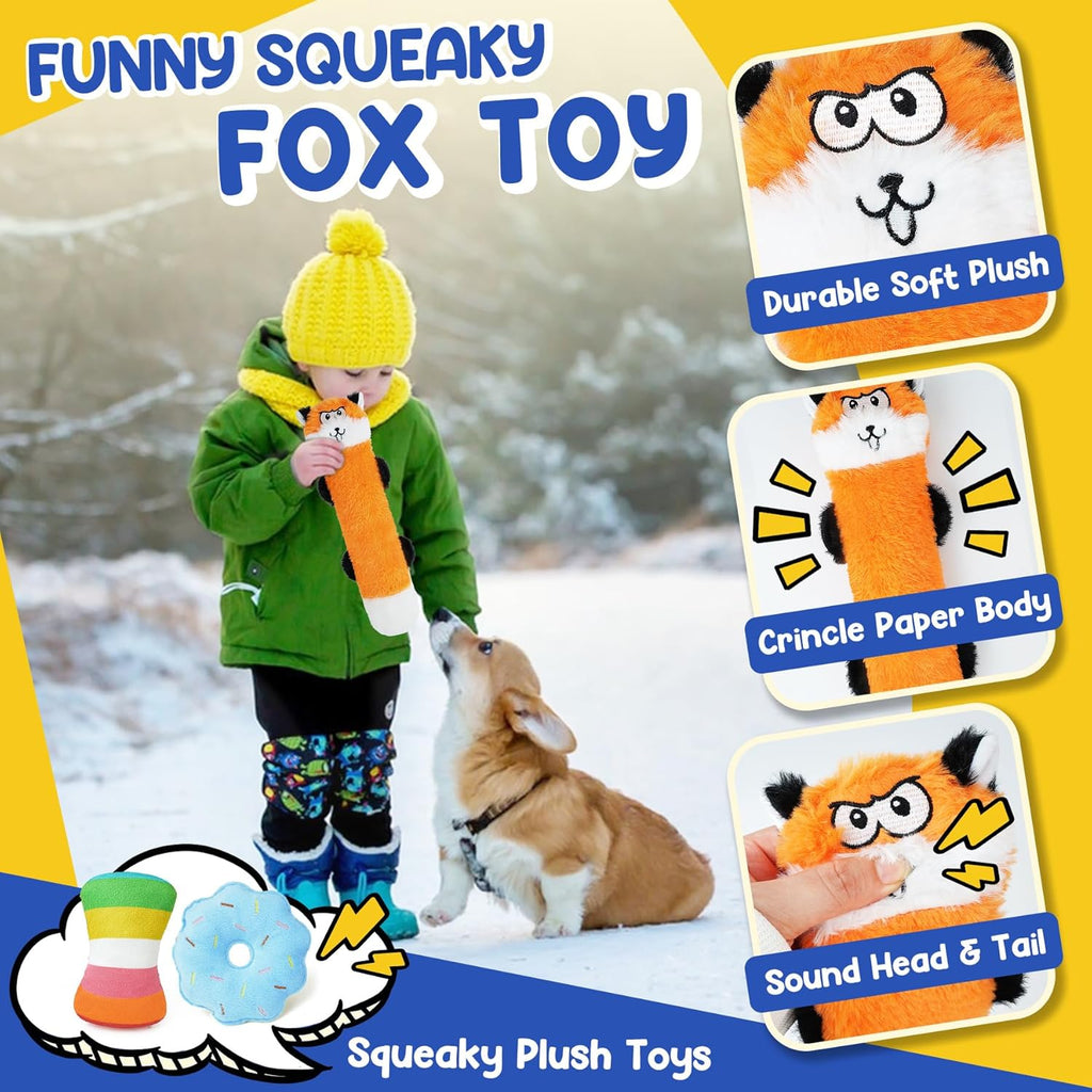 Puppy Toys for Teething, 9 Pack Cute Dog Chew Toys for Small Dogs | Tough Plush, Treat Ball & Ropes, Squeaky Toys with Crinkle, Keep Dogs Busy for Boredom, Tug of War, Suitable for Small Breed