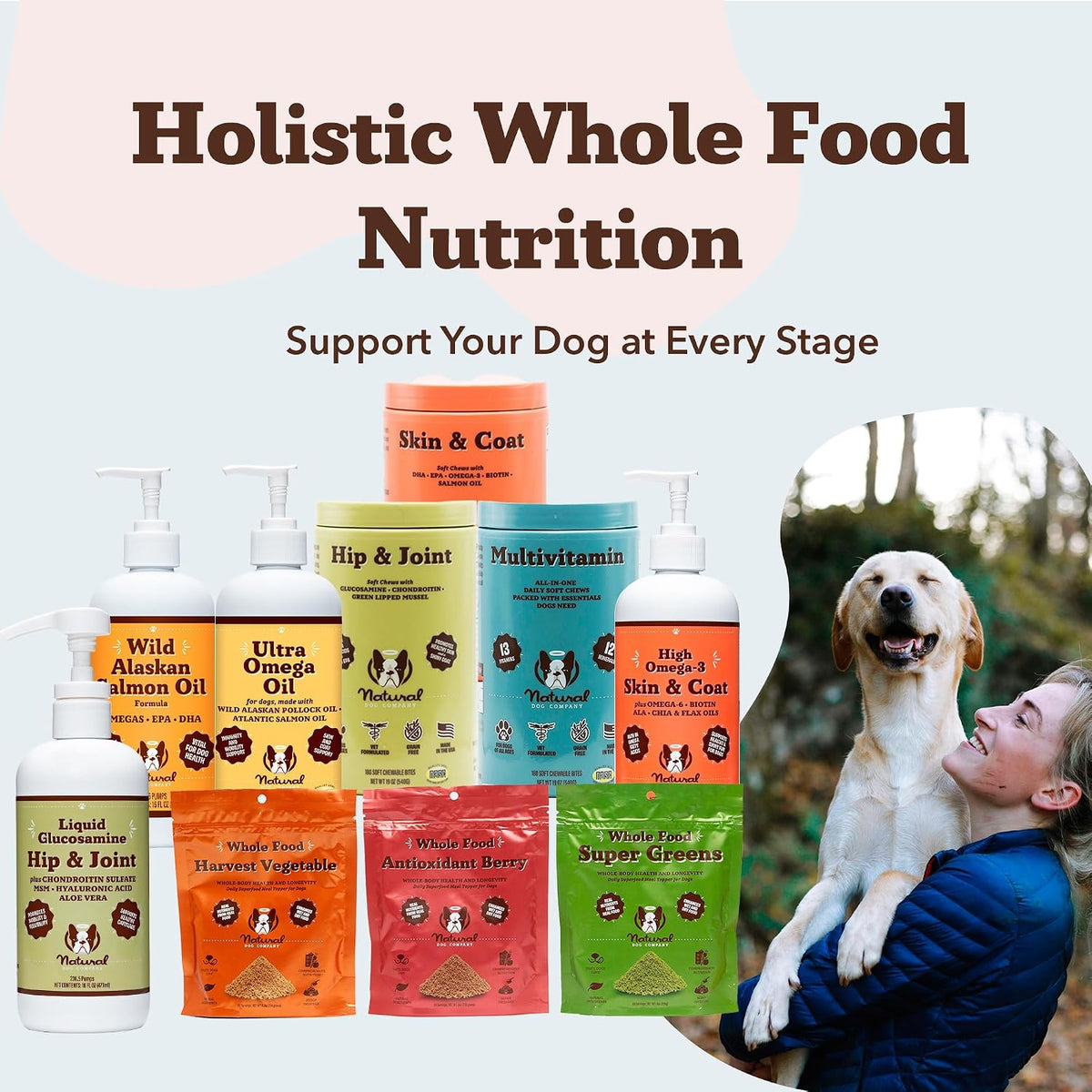 Natural Dog Company Liquid Glucosamine Hip & Joint Oil for Dogs, 16 oz, Extra Strength Cartilage & Joint Support, Helps Mobility and Eases Occasional Stiffness, Dog Vitamins & Supplements
