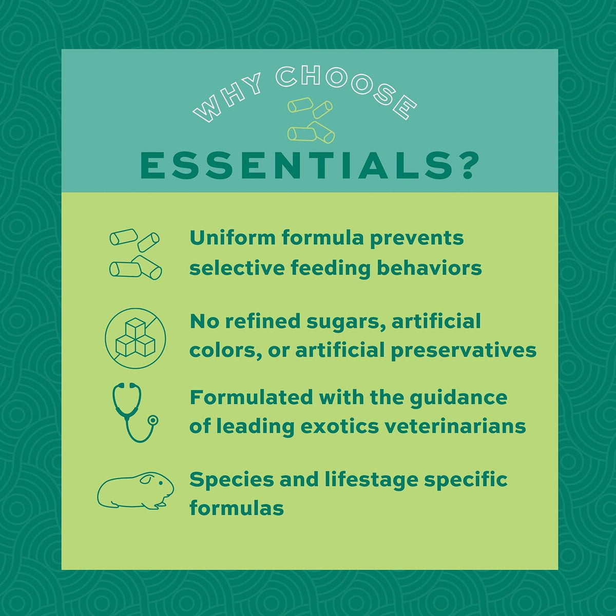 Oxbow Essentials Adult Guinea Pig Food, Timothy Hay Pellets, USA, 5 lb