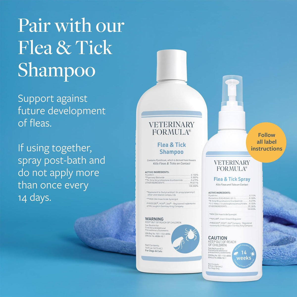 Veterinary Formula Flea & Tick Spray for Dogs, 8 oz, Kills on Contact